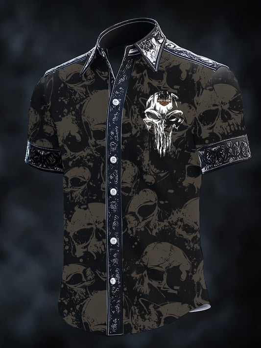 Men's Gothic Dark Short Sleeve Shirt