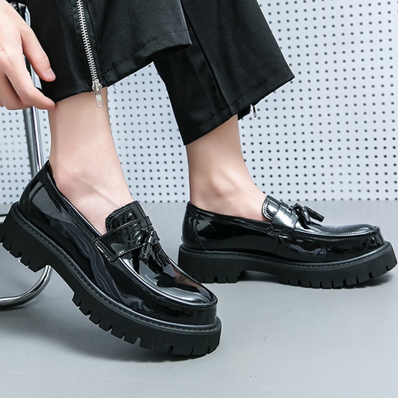 Men's Contrasting Color Business Casual Leather Shoes