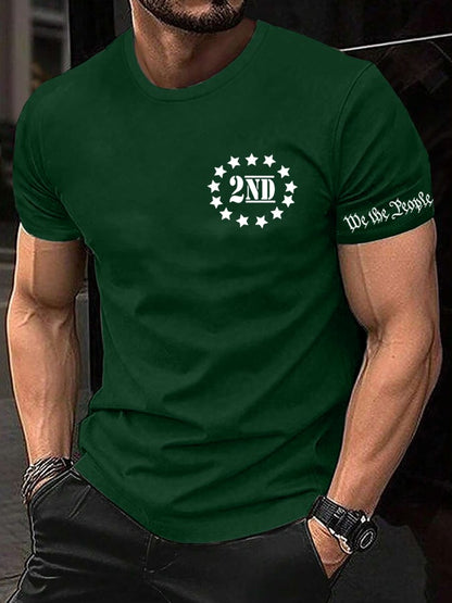 Men's Independence Day Printed Crew Neck T-Shirt