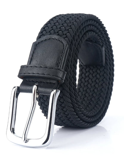 Men's outdoor training canvas elastic braided belt