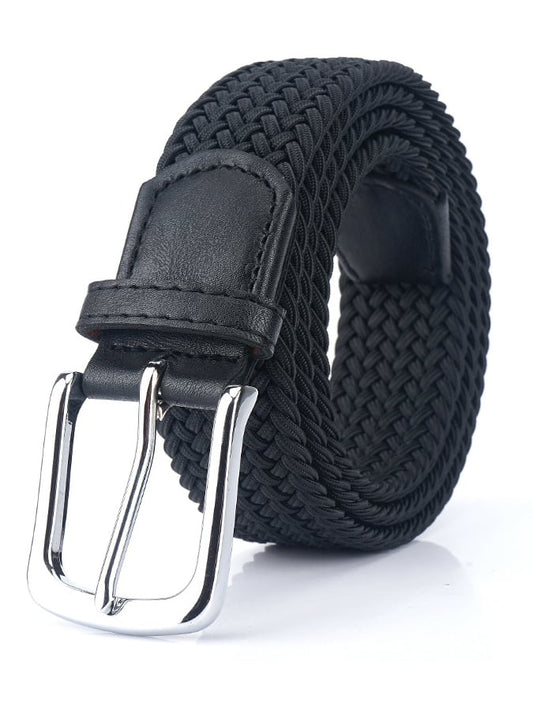 Men's outdoor training canvas elastic braided belt