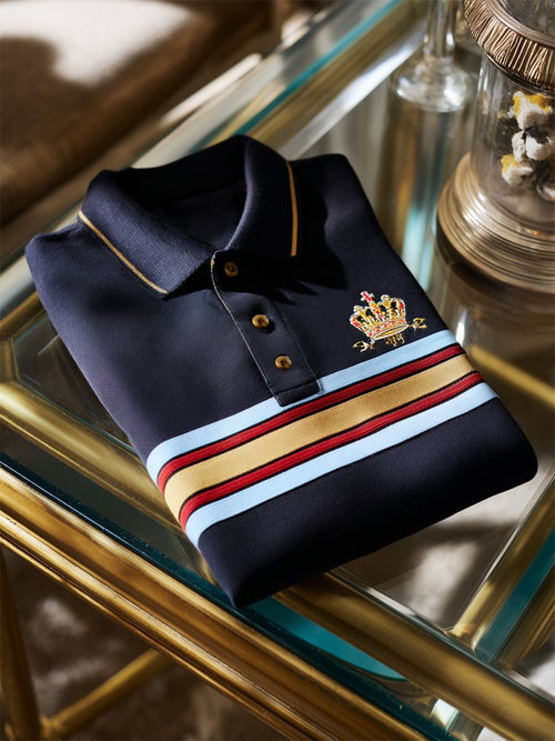 Men's Vintage Business Long Sleeve Polo Shirt