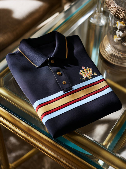 Men's Vintage Business Long Sleeve Polo Shirt
