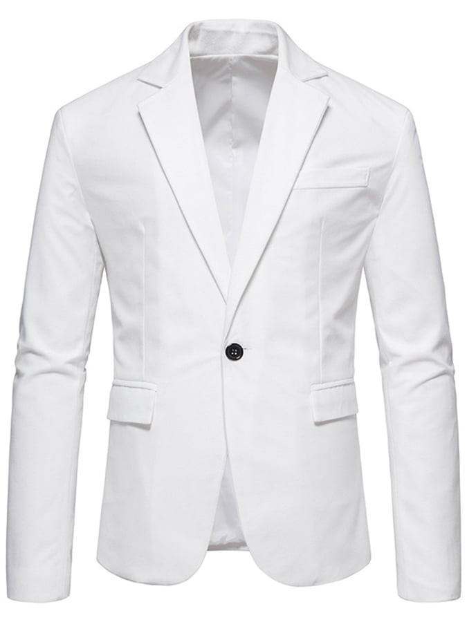 Men's Formal Single-Button Faux Suede Blazer