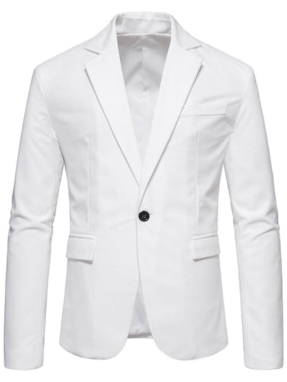 Men's Formal Single-Button Faux Suede Blazer