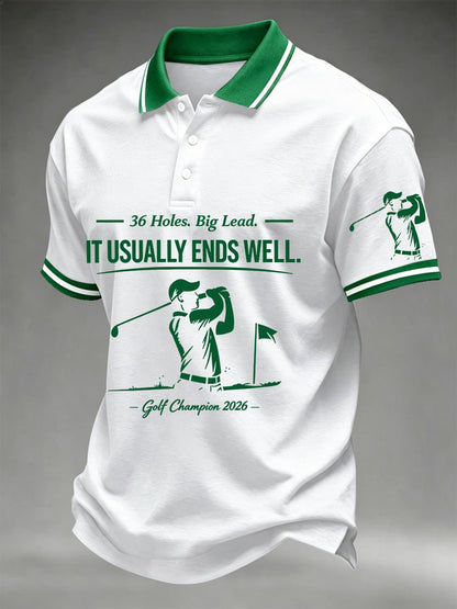 Men's Golf Champion Print Casual Polo