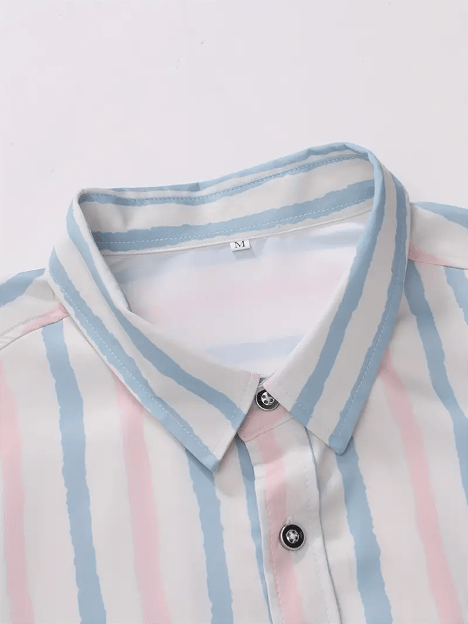 Men's Striped Business Casual Shirt