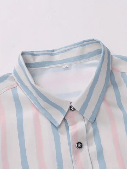 Men's Striped Business Casual Shirt