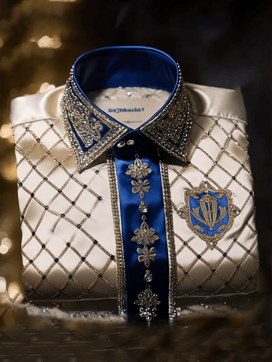 Men's Satin Luxe Long Sleeve Button Down Shirt