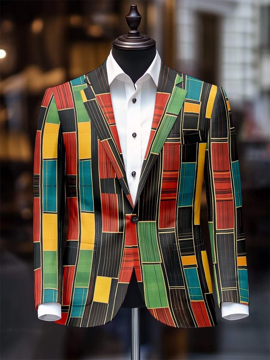 Men's Retro Casual Plaid Blazer