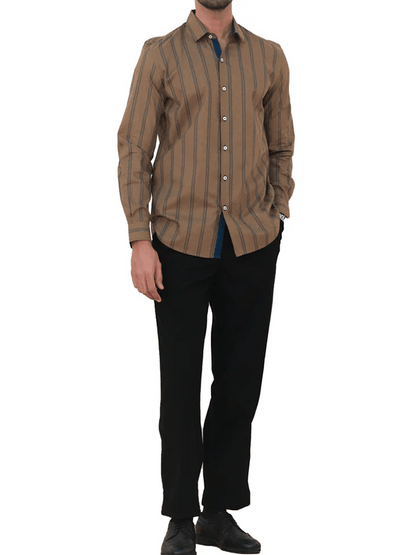 Men's Striped Business Casual Shirt