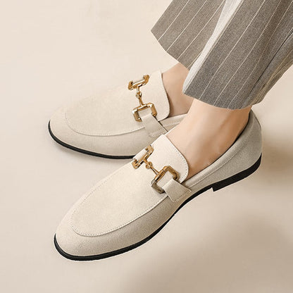 Fashion Solid Color Decorative Design Casual Leather Shoes