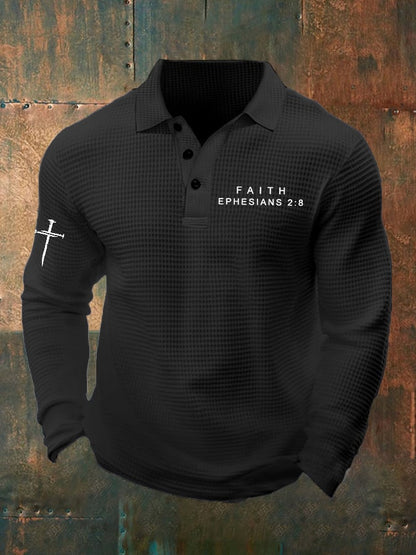 Men's Faith Printed Waffle Casual Shirt