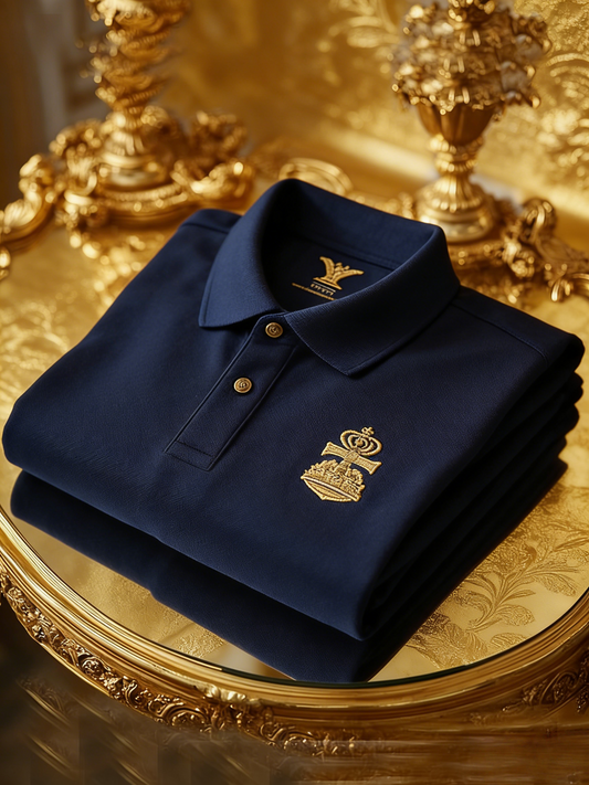 Men's Classic Business Button Short Sleeve Polo Shirt