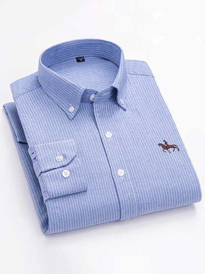 Men's 100% cotton business long-sleeved shirt