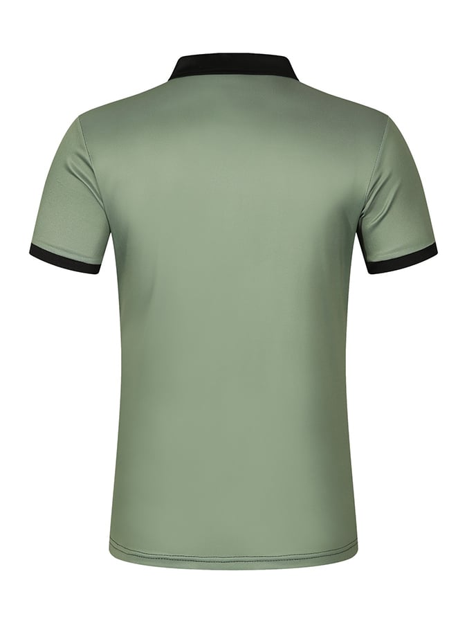 Men's Fashionable Contrast Color Short Sleeve Polo Shirt