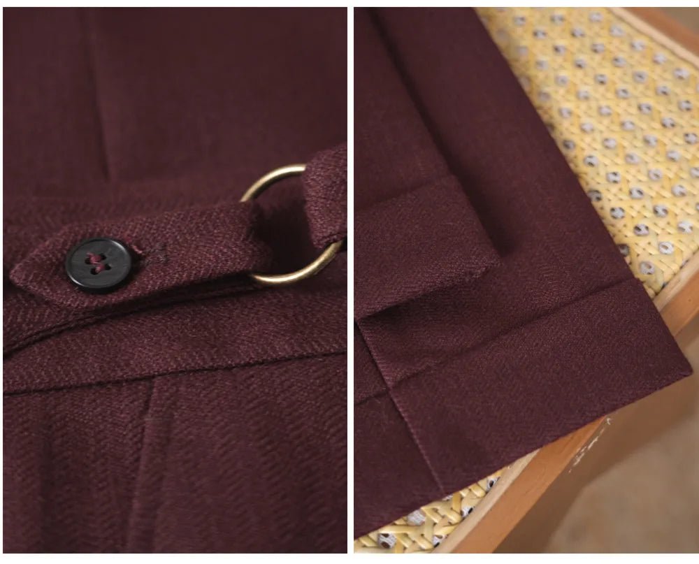 Classic single-pleat business trousers