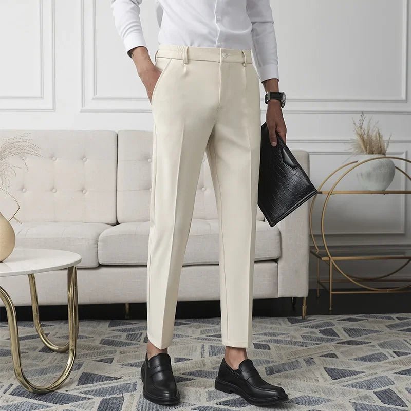 Classic straight dress trousers