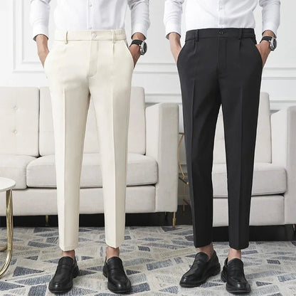 Classic straight dress trousers