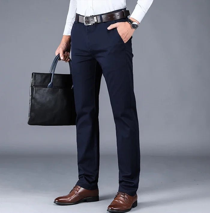 Cotton classic smart-casual pants