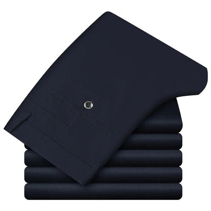 Cotton classic smart-casual pants
