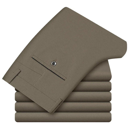 Cotton classic smart-casual pants