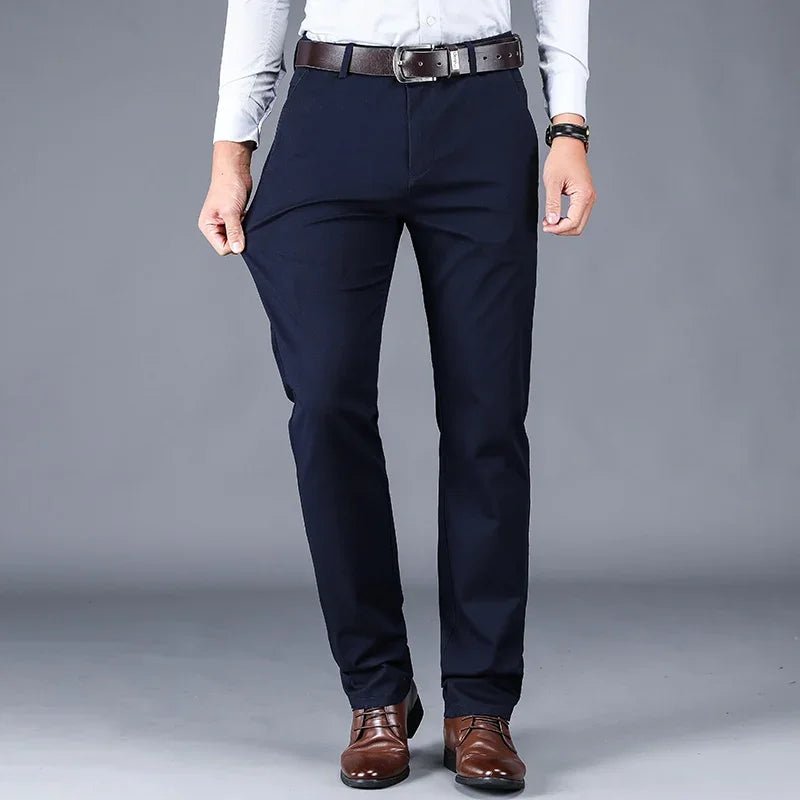 Cotton classic smart-casual pants