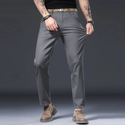 Cotton stretch smart-casual pants