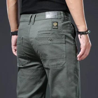 Cotton stretch smart-casual pants
