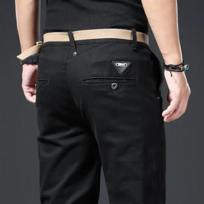 Cotton stretch smart-casual pants