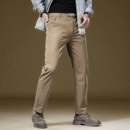 Cotton stretch smart-casual pants