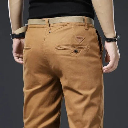 Cotton stretch smart-casual pants