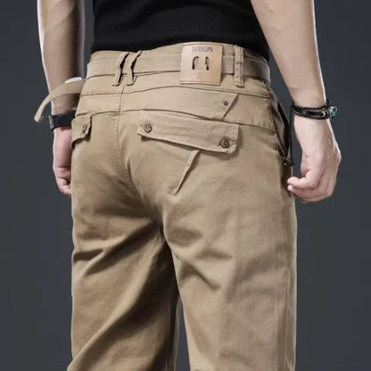 Cotton stretch smart-casual pants