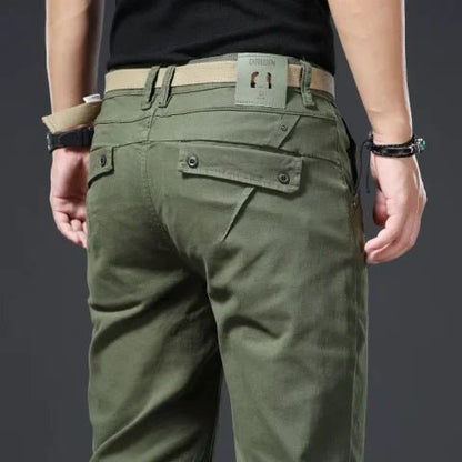 Cotton stretch smart-casual pants