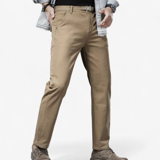 Cotton stretch smart-casual pants