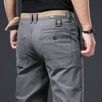 Cotton stretch smart-casual pants