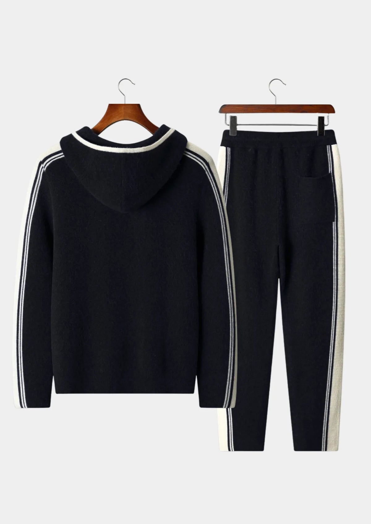 Pure Extra-Fine Merino Wool Black Damien Set
