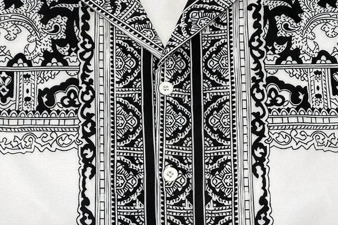 Black Embroidered Print Design 2-Piece Walking Set