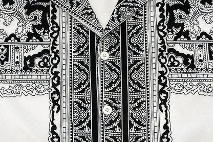 Black Embroidered Print Design 2-Piece Walking Set