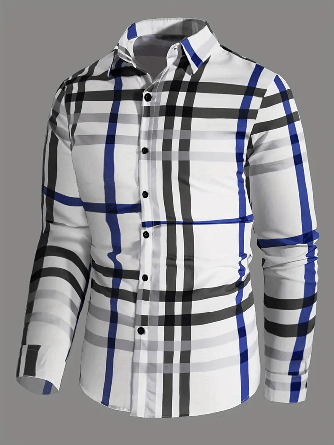 Men's Plaid Business Casual Shirt