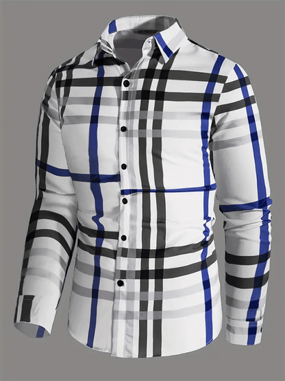 Men's Plaid Business Casual Shirt