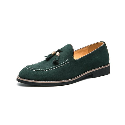 Fashionable And Comfortable Casual All-Match Suede Tassel Design Casual Leather Shoes