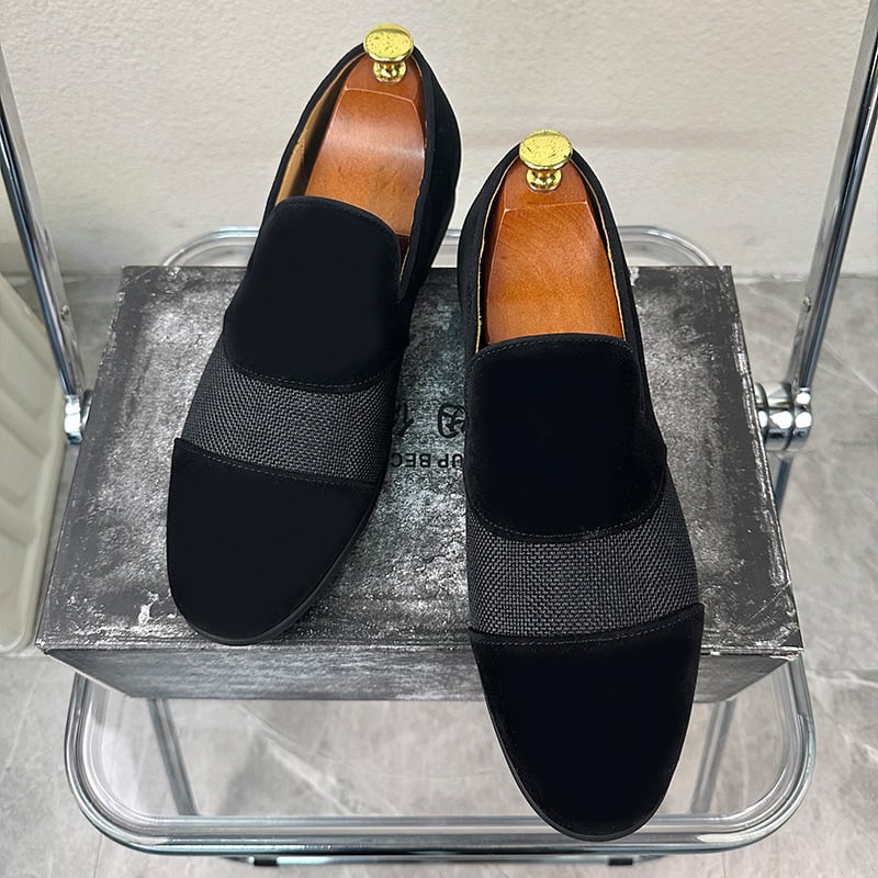 Luxury Designer New Pointed Suede Patchwork Oxford Shoes