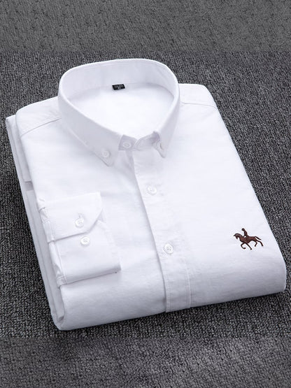 Men's Business Cotton Embroidered Shirt