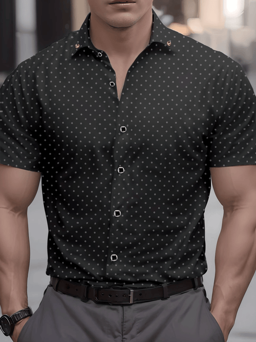 Men's Business Casual Button Short-sleeved Shirt