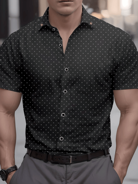 Men's Business Casual Button Short-sleeved Shirt