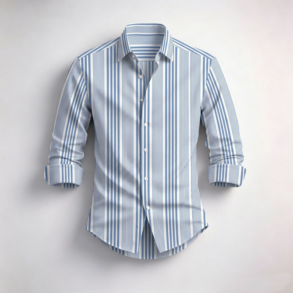 Men's Striped Long-Sleeve Shirt