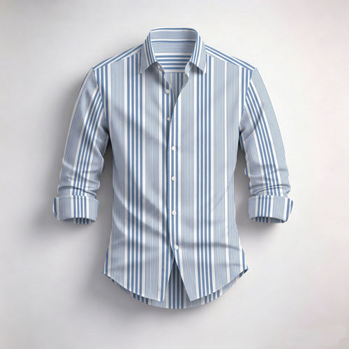 Men's Striped Long-Sleeve Shirt