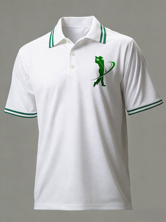 Men's Business Polo Shirt With Logo Print