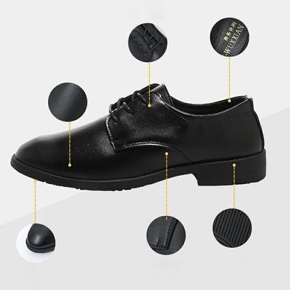 Men's British Business Wedding Casual Lace-up Formal Leather Shoes